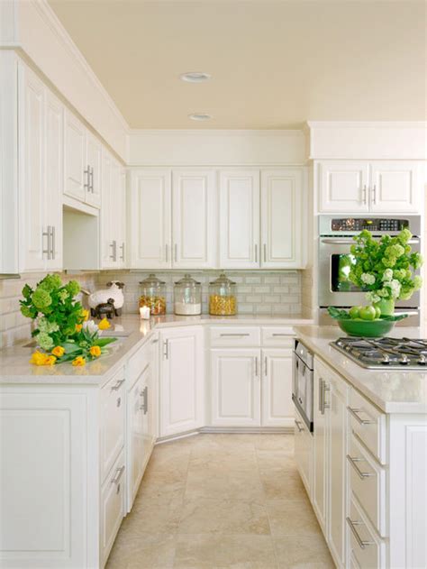 Travertine Flooring With White Cabinets | Houzz