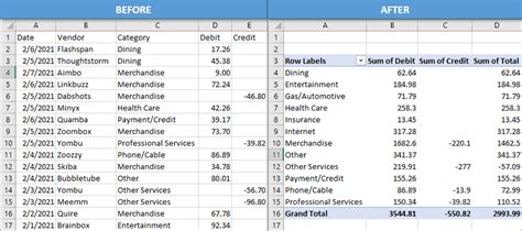 Analyze Bank Statements With Pivot Tables Excel Campus Hot Sex Picture