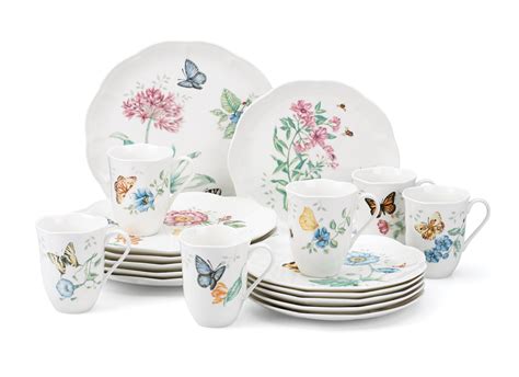 Lenox Butterfly Meadow 18 Piece Dinnerware Set Service For 6 Amazon