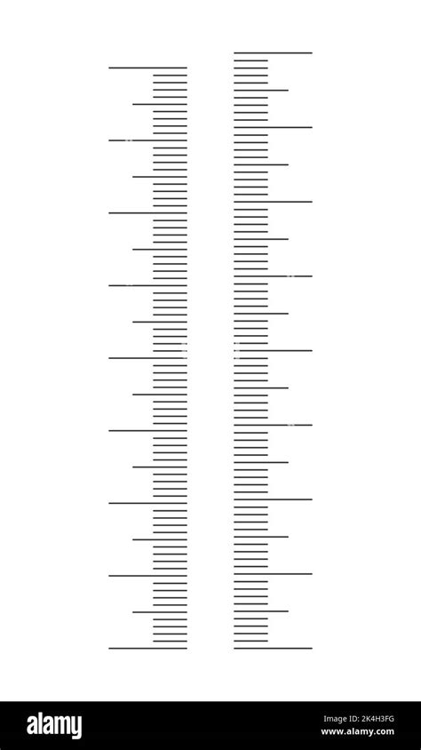 Vertical Thermometer Scale Celsius And Fahrenheit Markup Without Numbers Graphic Template For