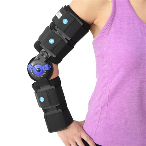 Rom Hinged Elbow Arm Brace Immobilizer Support Splint