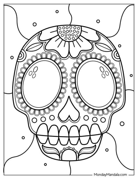 30 Sugar Skulls Coloring Pages Free Pdf Printables