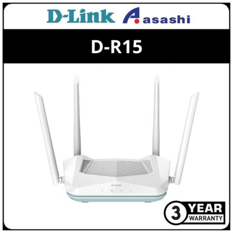 D Link D R15 Wireless Ax1500 Eagle Pro Ai Smart Mesh Wi Fi Router With 4 X 5dbi Antenna Support