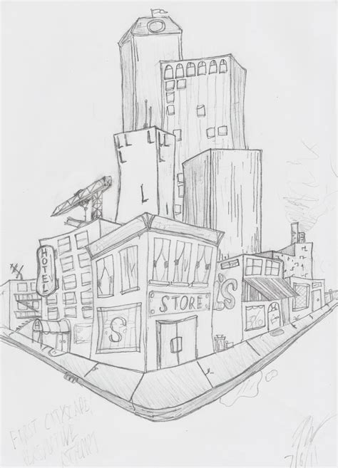 cityscape#1 - rough pencils by Peter-James-Wilson on DeviantArt