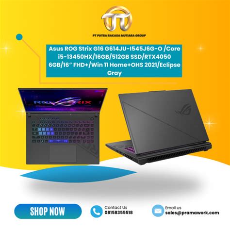 Jual Asus Rog Strix G16 G614ju I545j6g O Core I5 13450hx16gb512gb Ssd Kota Batam Prm