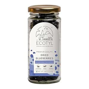 Ecotyl Dried Blueberries Whole Dried Fruit Healthy Snack 150g