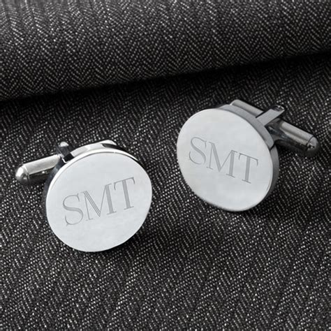 Custom Cufflinks - Personalized Classic Round Cufflinks Classic Monogram – A Gift Personalized