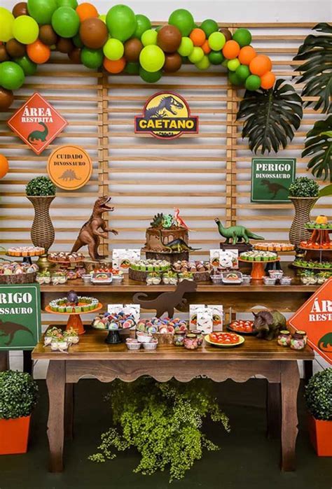 Festa Infantil Tema Dinossauro - Como Fazer Uma Decoração De Festa Infantil Tema Dinossauro - Últimas ...