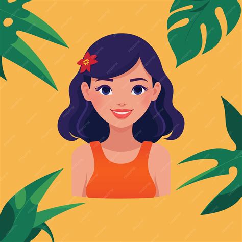 Premium Vector Beautiful Girl Vector Illustration