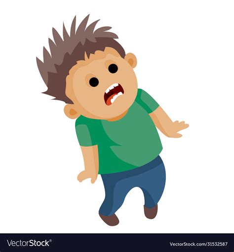 Scared Boy Clipart Image