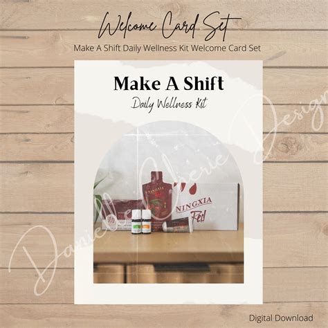 Young Living Make A Shift Welcome Cards Daily Wellness Ningxia Kit