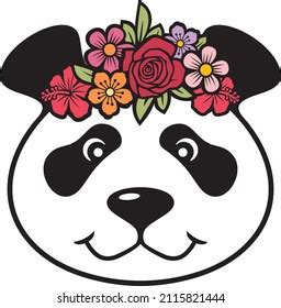 245 Bear Face With Flower Silhouette Stock Vectors Images Vector Art