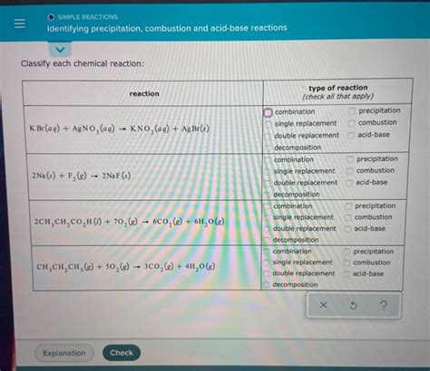 Solved SIMPLE REACTIONS Identifying Precipitation Chegg