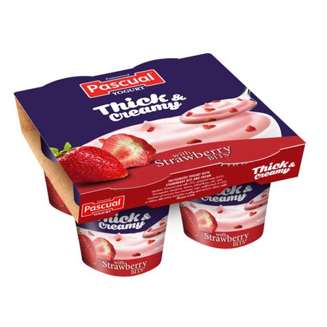 Pascual Creamy Delight Yogurt Thick And Creamy Strawberry 100g X 4