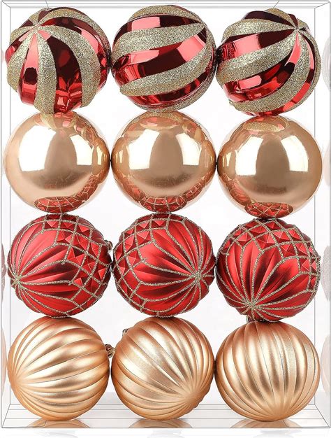 Shareconn 12ct 315 Inch Christmas Tree Balls Ornaments