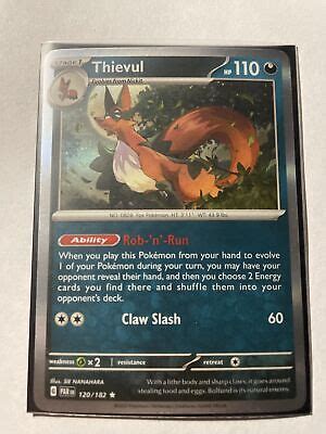 Thievul 120 182 Pokemon TCG Paradox Rift 2023 Near Mint NM