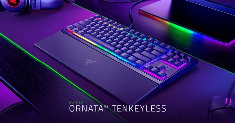 Teclado Gaming Ergon Mico Con Sonido De Click Razer Ornata V