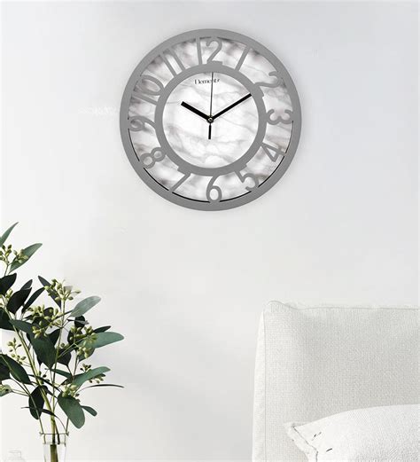 Buy Rhythm Grey Plastic Analog Wall Clock By Home At Off By Home