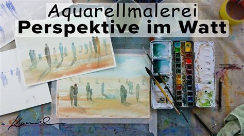 Some Watercolors And Paints On A Table With The Words Aquarelmalerei