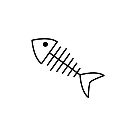 fish bones vector icon illustration 23041678 Vector Art at Vecteezy