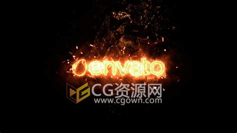 能量火焰燃烧特效演绎logo标志片头字动画 Ae模板下载 Cg资源网