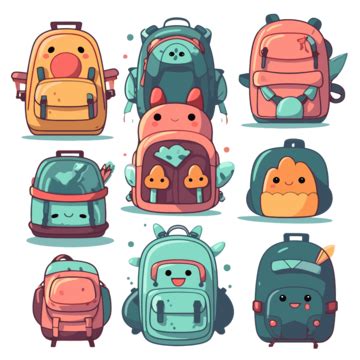 Backpacks Clipart Collection Of Cartoon Backpacks Vector, Cartoon ...