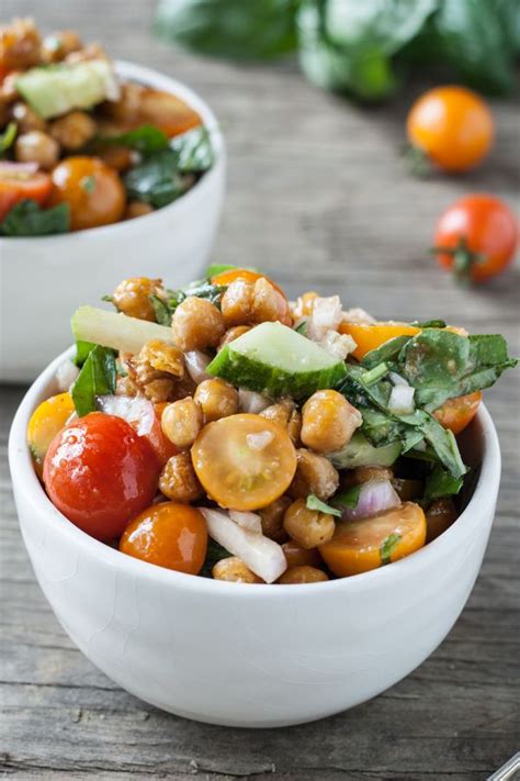 Roasted Chickpea Panzanella Salad Dishing Up The Dirt Salad Dishes