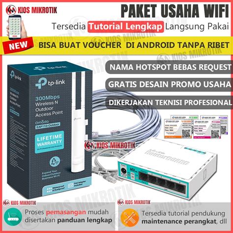 Jual Paket Alat Usaha Wifi Voucher Hotspot Siap Pakai Rt Rw Net