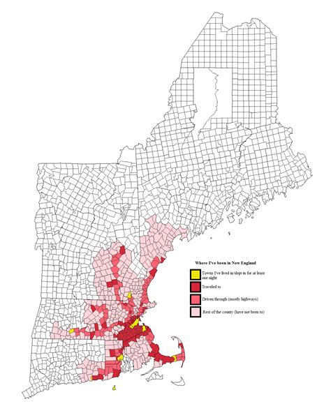 Counties In New England Map - Map Of Stoney Lake