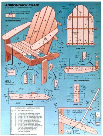 Classic Adirondack Chair Plans Woodarchivist