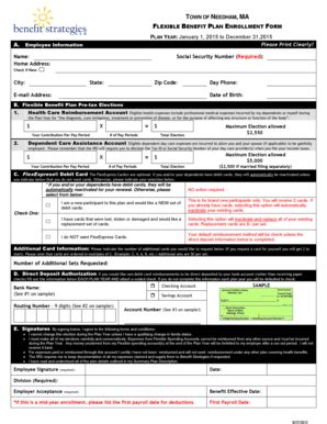 Fillable Online Fsa Enrollment Form Pdf Fax Email Print Pdffiller