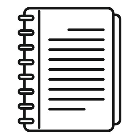 Notebook Routine Scenario Icon Outline Vector Activity Film 14866936