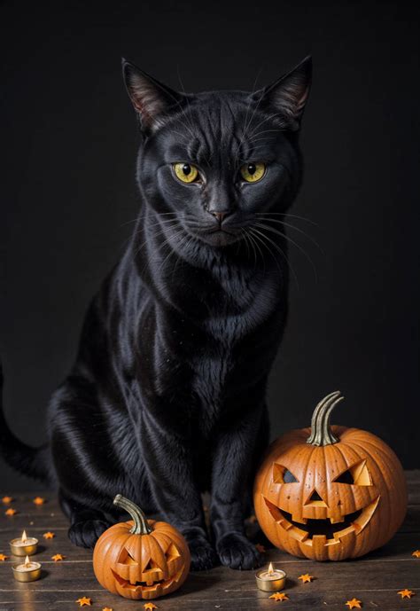 Black Cat Halloween by DamnThatAI on DeviantArt