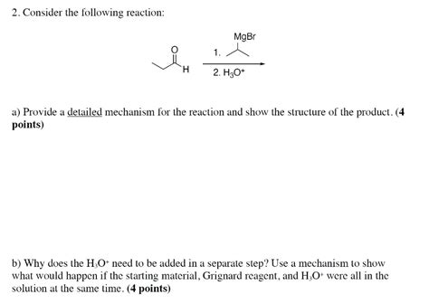 solved     reaction mgbr    cheggcom