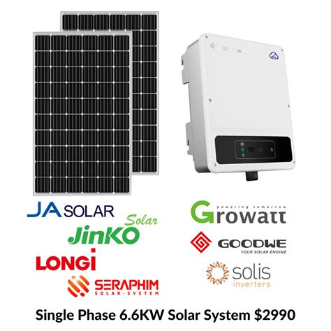 Single Phase 6.6kW Solar System $3290