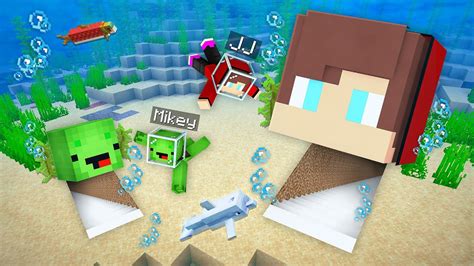 Mikey Tiny And Jj Giant Underwater Security Base In Minecraft Maizen