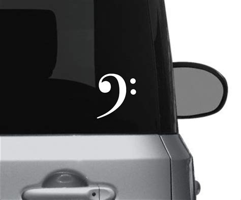 Bass Clef Vinyl Decal Clef Note Icon Clef Note Decal Bass Etsy