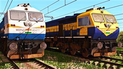 Wdp4d With Rajdhani Express In Indian Train Simulator Indian Railways