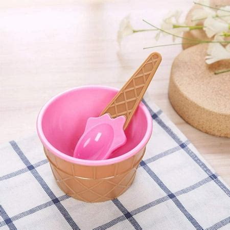 Ice Cream Bowl Spoon, Ice Cream Bowl Spoon DIY Slime Clay Food Grade Baby Bowl Slime Accessories ...