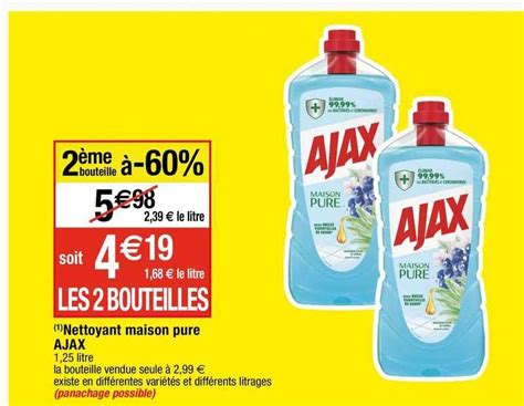 Promo Nettoyant Maison Pure Ajax Chez Migros France Icatalogue Fr