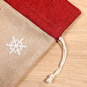 Amazon Eclavios Santa Sacks Drawstring Christmas Bags Large Cloth