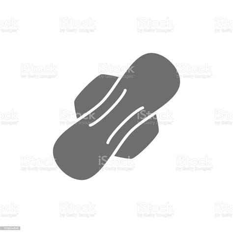 Feminine Pads Tampon Sanitary Napkin Hygiene Grey Icon Stock Illustration Download Image Now