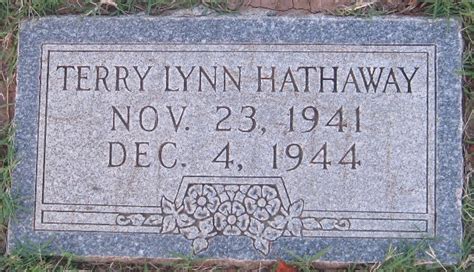 Terry Lynn Hathaway 1941 1944 Monumento Find A Grave