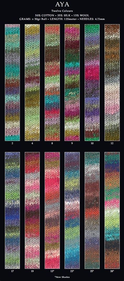 Noro Yarn Color Chart