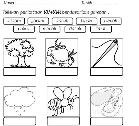 Lembaran Kerja Kv Kvkv Kvkkvk Kvkvk Kvkdiftong Worksheets