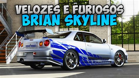 Forza 5 Skyline Do Brian Do Velozes E Furiosos Youtube