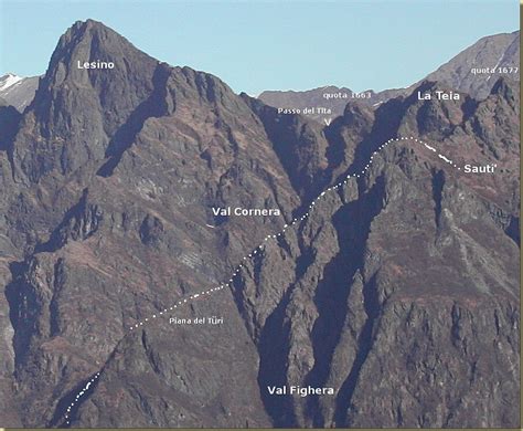 Nibbio Piana Del T Ri Cresta Verso La Quota Sauti