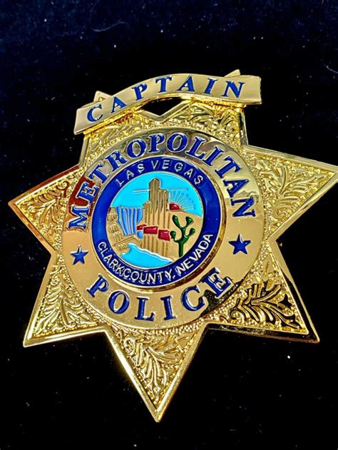 Las Vegas Nevada Metropolitan Police Captain Collectors Badges Com