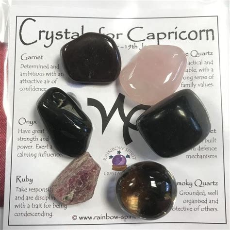 Capricorn Birthstones Crystal Set - Etsy | Crystals, Crystal healing ...