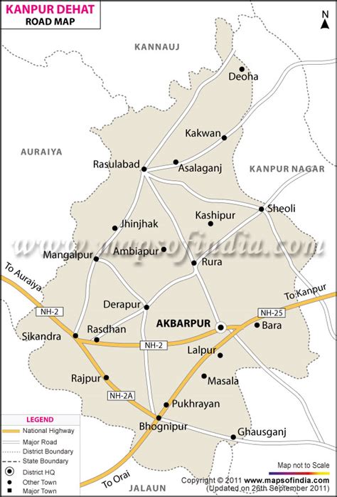 Kanpur Dehat Road Map